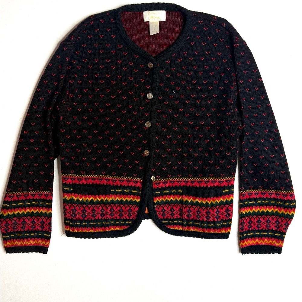 Tally Ho Black and Red Women's Cardigan